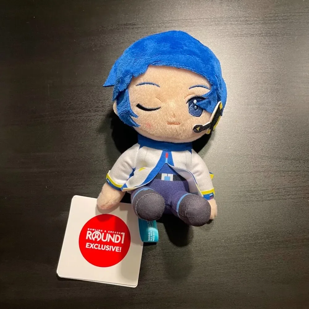 KAITO 6.3” Plush Hatsune Miku x Round1 Exclusive Vocaloid Collab NWT Sega